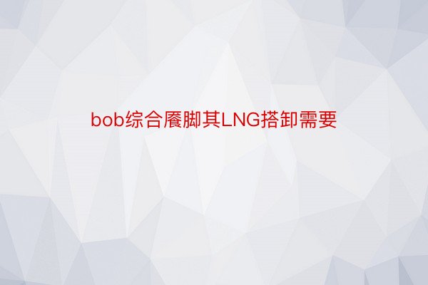 bob综合餍脚其LNG搭卸需要