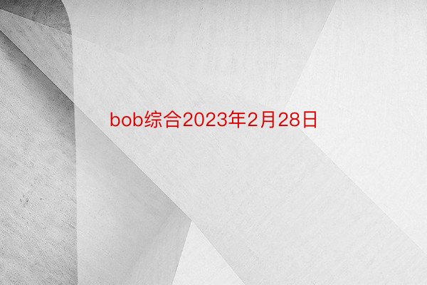 bob综合2023年2月28日